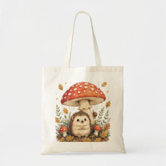 Cute Egeltje Paddenstoel Cottagecore Kunst Tote Bag