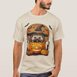 Cute Egeltje Pompoen Design Perfect voor Liefheb T-shirt