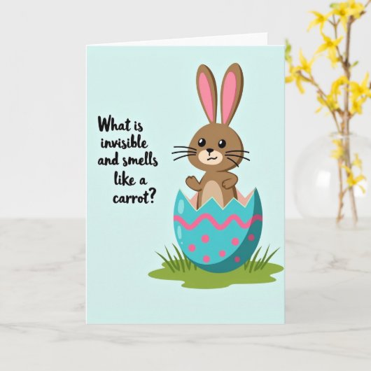 Cute Egg Creature Riddle Card Kaart (Gele Bloem)