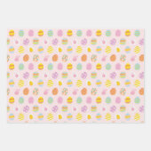 Cute Egg Pattern Green Yellow Pink Kids Birthday Inpakpapier Vel (Voorkant 2)