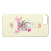 Cute Egg, Pink Flamingo & Bunny, /w Ribbon Case-Mate iPhone Case (Achterkant (Horizontaal))