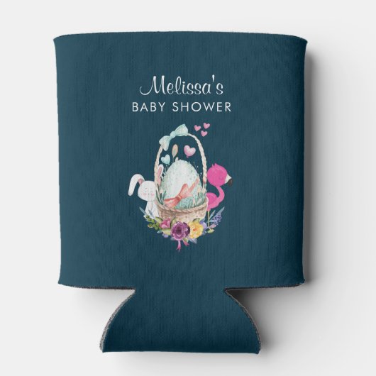 Cute Egg, Roze Flamingo & Bunny, Waterverf Blikjeskoeler