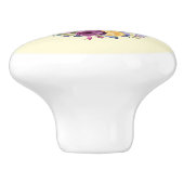 Cute Egg, Roze Flamingo & Bunny, Waterverf Keramische Knop (Zijkant)