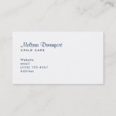 Cute Egg, Roze Flamingo & Bunny Waterverf Visitekaartje (Achterkant)