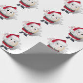 Cute Egg Santa - Eggstrusual Kerstmis Cadeaupapier (Hoek)
