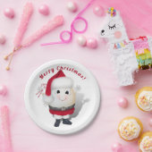 Cute Egg Santa - Eggstrusual Kerstmis Papieren Bordje (Feest)