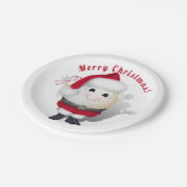 Cute Egg Santa - Eggstrusual Kerstmis Papieren Bordje (Gekanteld)