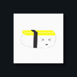 Cute egg Sushi Illustration Kawaii style Canvas Afdruk<br><div class="desc">Met de mooie eierafbeelding, werkten mijn dochter en ik samen aan. We houden van sushi en illustreren ze samen was zo leuk. Dit verpakte ontwerp van de canvaskunst is op een witte achtergrond maar verander omhoog de kleur zoals gewenst.</div>