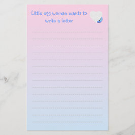 Cute Egg Writing Paper Briefpapier