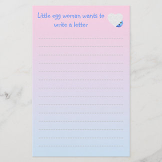 Cute Egg Writing Paper Briefpapier