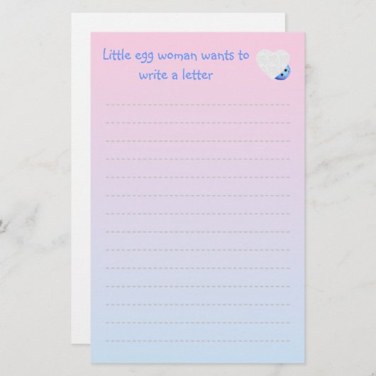 Cute Egg Writing Paper Briefpapier (Voorkant / Achterkant)