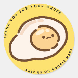 Cute Egg Yellow rate op Google Bedankt Ronde Sticker