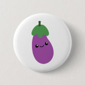 Cute Eggplant Ronde Button 5,7 Cm (Voorkant)