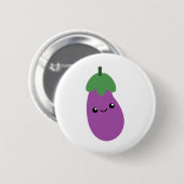 Cute Eggplant Ronde Button 5,7 Cm (Voorkant /achterkant)