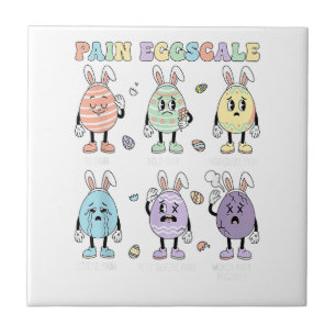Cute Eggs Pijn Schaal Verpleegster Triage ICU Beoo Tegeltje