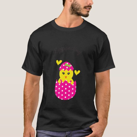Cute Eggspecting Bunny Easter Girl T-shirt (Voorkant)