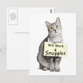 Cute Egyptian Mau Cat Adverteren voor Snuggles Briefkaart (Voorkant / Achterkant)