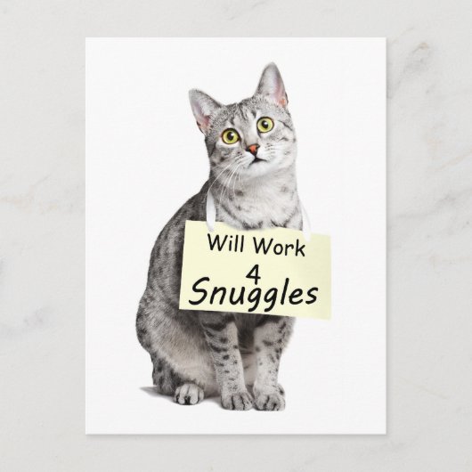 Cute Egyptian Mau Cat Adverteren voor Snuggles Briefkaart (Voorkant)