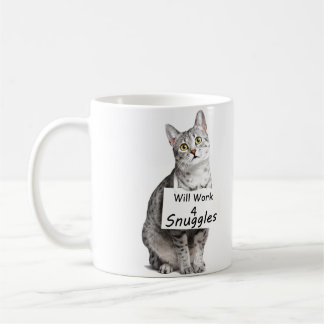 Cute Egyptian Mau Cat Adverteren voor Snuggles Koffiemok