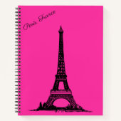 Cute Eiffel Tower Paris — Gedekte spirale laptop Notitieboek (Voorkant)