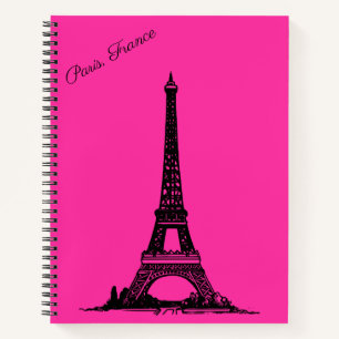 Cute Eiffel Tower Paris — Gedekte spirale laptop Notitieboek