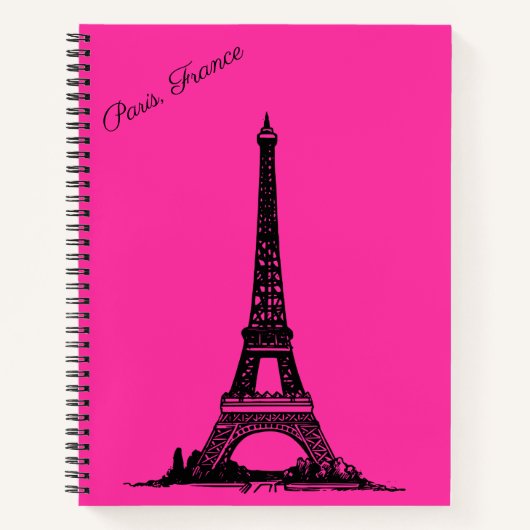 Cute Eiffel Tower Paris — Gedekte spirale laptop Notitieboek (Voorkant)