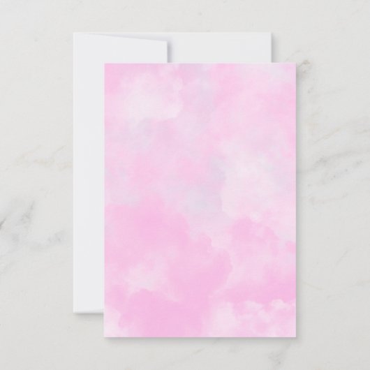 Cute Eiffel Tower Pink Script Happy Birthday Bedankkaart (Achterkant)