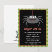 Cute Eight Eyed Spider Halloween Party-uitnodiging Kaart (Voorkant / Achterkant)