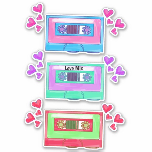 Cute Eight  Music Mixtape Cartoon Sticker (Voorkant)