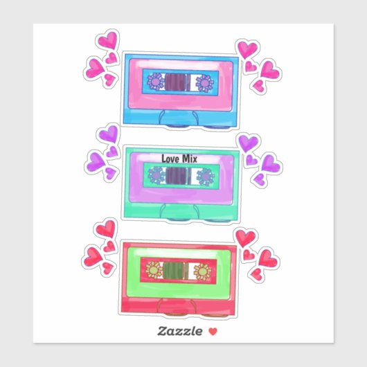 Cute Eight  Music Mixtape Cartoon Sticker (Vel)