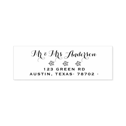 Cute Elderflower | Retouradres Rubberstempel Zelfinktende Stempel (Design)