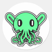 Cute Eldritch Horror Ronde Sticker (Voorkant)
