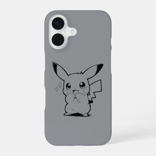 Cute Electric Creature Line Art Design iPhone 16 Hoesje (Achterkant)