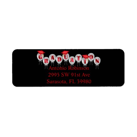 Cute Elegant Afstuderen Labels (Voorkant)