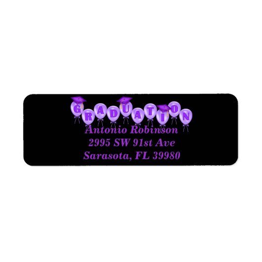 Cute Elegant Afstuderen Labels (Voorkant)