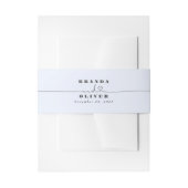 Cute Elegant and Simple Dusty Blue Wedding Uitnodigingen Wikkel (Voorkant Voorbeeld)