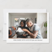 Cute Elegant Baby Photo Birth Announding Unicorn Aankondiging (Achterkant)