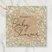 Cute Elegant Baby's Breath Floral Boho Baby shower Bedankjes Labels (Voorkant)