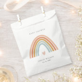 Cute Elegant Blush Blue Heart Rainbow Baby shower Bedankzakje (Geknipt)