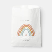 Cute Elegant Blush Blue Heart Rainbow Baby shower Bedankzakje (Voorkant)