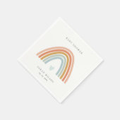 Cute Elegant Blush Blue Heart Rainbow Baby shower Servet (Hoek)
