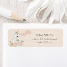 Cute Elegant Blush Pink Beer Heart Birds Adres