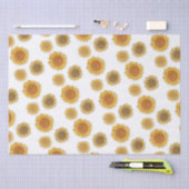 Cute Elegant Boho Farmhouse Yellow Sunflower Art Tissuepapier (Craft)