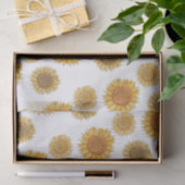Cute Elegant Boho Farmhouse Yellow Sunflower Art Tissuepapier (Geschenk)