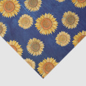 Cute Elegant Boho Navy Blue Wood Rustiflower Tissuepapier (Detail)