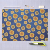 Cute Elegant Boho Navy Blue Wood Rustiflower Tissuepapier (Craft)