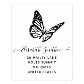 Cute Elegant Butterfly Animal Personal Stationer Rubberstempel (Afrduk)