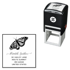 Cute Elegant Butterfly Animal Personal Stationer Zelfinktende Stempel