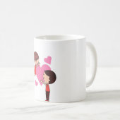 Cute & Elegant Couple with Heart Mug Koffiemok (Voorkant rechts)