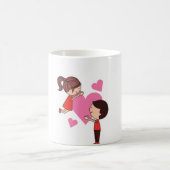 Cute & Elegant Couple with Heart Mug Koffiemok (Center)